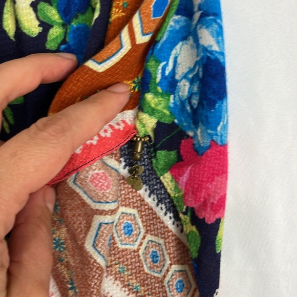 Farm Rio Thin Floral Asymmetrical Handkerchief Skirt - Picture 6 of 10